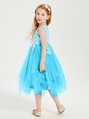 Robes de Demoiselle d'Honneur Junior en Tulle à Longueur de Mollet Piscine