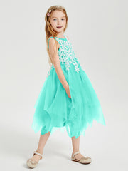 Robes de Demoiselle d'Honneur Junior en Tulle à Longueur de Mollet Spa