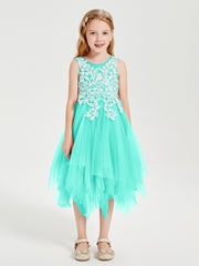 Robes de Demoiselle d'Honneur Junior en Tulle à Longueur de Mollet Spa