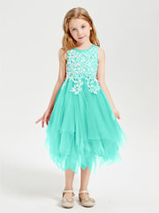 Robes de Demoiselle d'Honneur Junior en Tulle à Longueur de Mollet Spa