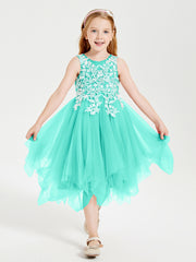 Robes de Demoiselle d'Honneur Junior en Tulle à Longueur de Mollet Spa