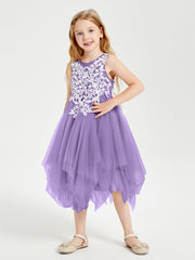 Robes de Demoiselle d'Honneur Junior en Tulle à Longueur de Mollet Tahiti