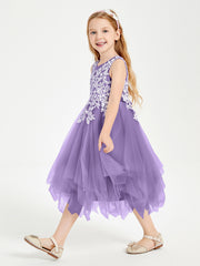 Robes de Demoiselle d'Honneur Junior en Tulle à Longueur de Mollet Tahiti