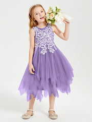 Robes de Demoiselle d'Honneur Junior en Tulle à Longueur de Mollet Tahiti