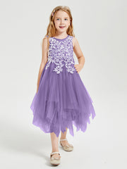 Robes de Demoiselle d'Honneur Junior en Tulle à Longueur de Mollet Tahiti