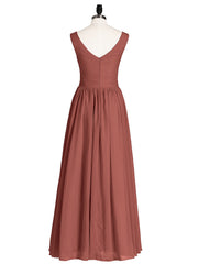 Col en V Maxi Mousseline Robees avec Dos Zippé terracotta