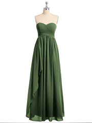 Col en Cœur Empire Mousseline Robe Demoiselle d'honneur Olive Verte