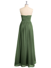 Col en Cœur Empire Mousseline Robe Demoiselle d'honneur Olive Verte