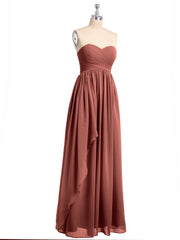 Col en Cœur Empire Mousseline Robe Demoiselle d'honneur terracotta