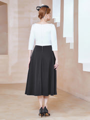 Éblouissantes en Strass: Robe à Col en Scoop Noir