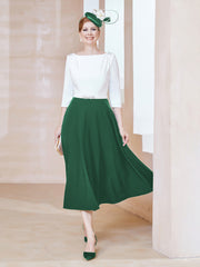 Éblouissantes en Strass: Robe à Col en Scoop Vert Foncé
