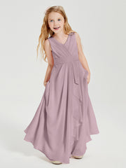Boho Robes de Demoiselle d'Honneur Longues en Mousseline Dusk
