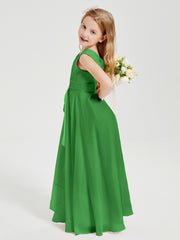 Boho Robes de Demoiselle d'Honneur Longues en Mousseline Vert
