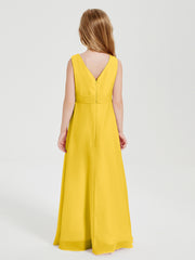 Boho Robes de Demoiselle d'Honneur Longues en Mousseline Souci