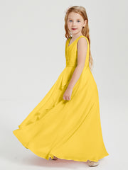 Boho Robes de Demoiselle d'Honneur Longues en Mousseline Souci