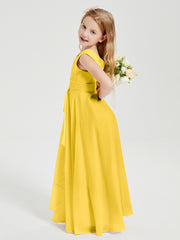 Boho Robes de Demoiselle d'Honneur Longues en Mousseline Souci