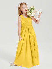Boho Robes de Demoiselle d'Honneur Longues en Mousseline Souci