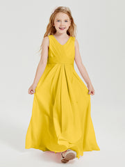 Boho Robes de Demoiselle d'Honneur Longues en Mousseline Souci