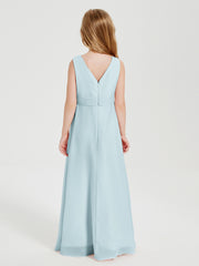 Boho Robes de Demoiselle d'Honneur Longues en Mousseline Brume