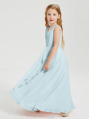 Boho Robes de Demoiselle d'Honneur Longues en Mousseline Brume