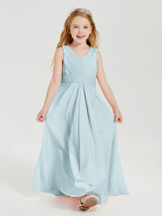 Boho Robes de Demoiselle d'Honneur Longues en Mousseline Brume