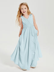 Boho Robes de Demoiselle d'Honneur Longues en Mousseline Brume