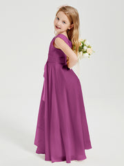 Boho Robes de Demoiselle d'Honneur Longues en Mousseline Orchidee