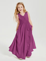 Boho Robes de Demoiselle d'Honneur Longues en Mousseline Orchidee