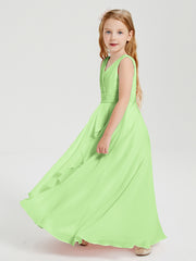 Boho Robes de Demoiselle d'Honneur Longues en Mousseline Sauge