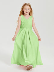 Boho Robes de Demoiselle d'Honneur Longues en Mousseline Sauge