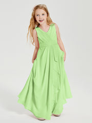Boho Robes de Demoiselle d'Honneur Longues en Mousseline Sauge