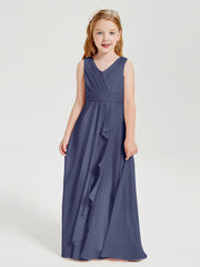 Boho Robes de Demoiselle d'Honneur Longues en Mousseline Orageux