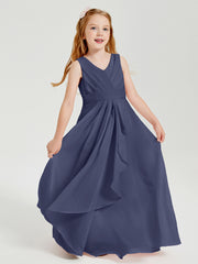 Boho Robes de Demoiselle d'Honneur Longues en Mousseline Orageux
