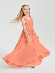 Boho Robes de Demoiselle d'Honneur Longues en Mousseline Crépuscule