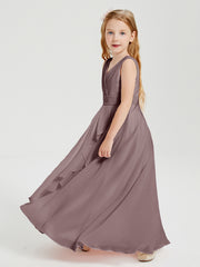 Boho Robes de Demoiselle d'Honneur Longues en Mousseline Vintage Mauve