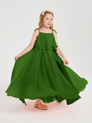 Robes de Demoiselle d'Honneur Junior en Mousseline avec Nœud Papillon Mousse