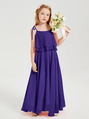 Robes de Demoiselle d'Honneur Junior en Mousseline avec Nœud Papillon Régence