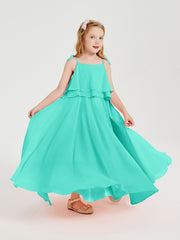 Robes de Demoiselle d'Honneur Junior en Mousseline avec Nœud Papillon Spa