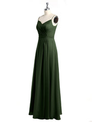 Spaghetti Bretelles Mousseline Robes Avec Col En Cœur Olive Verte Grande Taille
