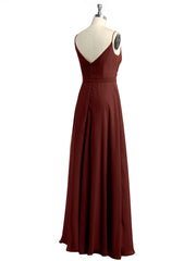 Spaghetti Bretelles Mousseline Robes Avec Col En Cœur terracotta Grande Taille