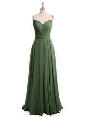 Spaghetti Bretelle Col En Cœur Mousseline Robe Olive Verte Grande Taille