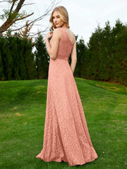 Robe en Dentelle Sans Manches à Une Épaule avec Ceinture Papaye