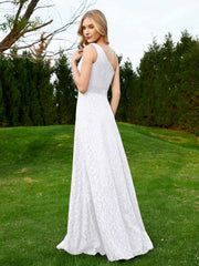 Robe en Dentelle Sans Manches à Une Épaule avec Ceinture Blanc Grande Taille