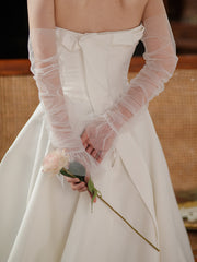 Gants de mariage en tulle sans doigts
