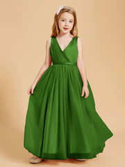 Robes de Demoiselle d'Honneur Junior en Tulle avec Haut en Satin Mousse