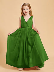 Robes de Demoiselle d'Honneur Junior en Tulle avec Haut en Satin Mousse