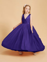 Robes de Demoiselle d'Honneur Junior en Tulle avec Haut en Satin Régence