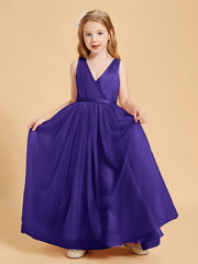 Robes de Demoiselle d'Honneur Junior en Tulle avec Haut en Satin Régence