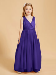 Robes de Demoiselle d'Honneur Junior en Tulle avec Haut en Satin Régence