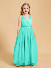 Robes de Demoiselle d'Honneur Junior en Tulle avec Haut en Satin Spa